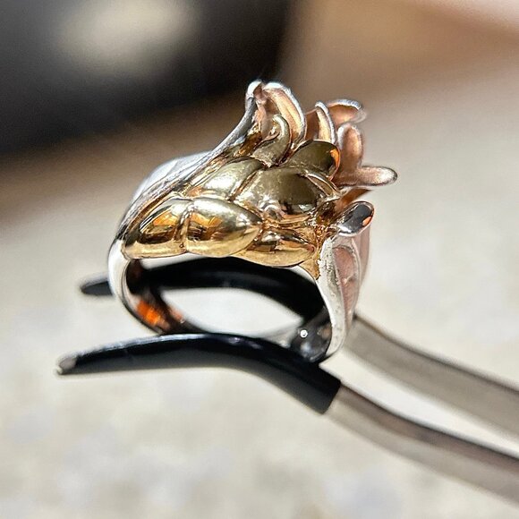 925 Tulip Flower Ring - Picture 5 of 9